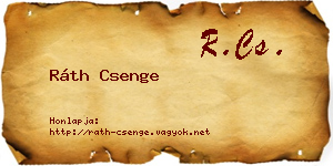 Ráth Csenge névjegykártya
